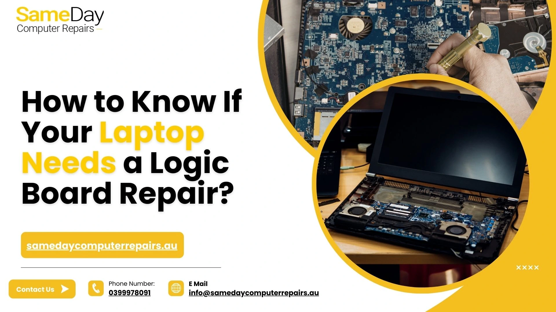 Laptop Needs a Logic Board Repair